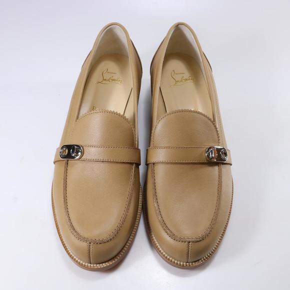 Lock Me Moc Flat Calf Tan Nude Leather classic turnlock loafers D570 - Picture 3 of 12